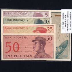 Indonesia - Lot of 5 Different Banknotes - Series 1964 (Uncirculated)