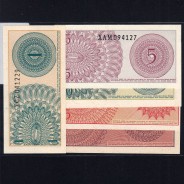Indonesia - Lote de 5 Notas Diferentes - Serie 1964 (Não Circuladas)