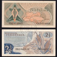 Indonesia - Lot of 2 Different Banknotes - Series 1961 (Uncirculated)