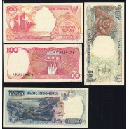 Indonesia - Lot of 4 Different Banknotes - Series 1984-2000 (Uncirculated)