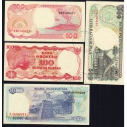 Indonesia - Lot of 4 Different Banknotes - Series 1984-2000 (Uncirculated)