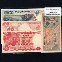 Indonesia - Lot of 4 Different Banknotes - Series 1961-1992 (Uncirculated)