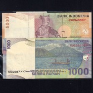 Indonésia - Lote de 2 Notas Diferentes-Serie 2000-2016 (Não Circuladas)