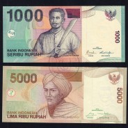 Indonésia - Lote de 2 Notas Diferentes-Serie 2000-2016 (Não Circuladas)