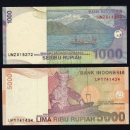 Indonésia - Lote de 2 Notas Diferentes-Serie 2000-2016 (Não Circuladas)