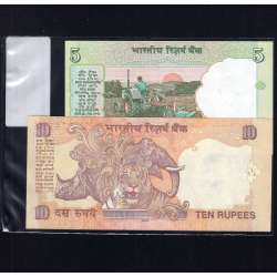 India - Lote de 2 Notas Diferentes - Serie 2002-2009 (Não Circuladas)