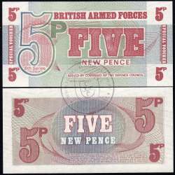 Inglaterra - Note de 5 Pence 1972 (Não Circulada) - Pick M44
