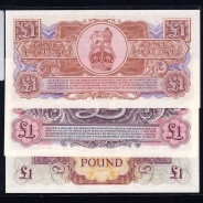 Inglaterra - Lote de 3 Notas Diferentes One Pound-British Armed Forces (Não Circuladas)