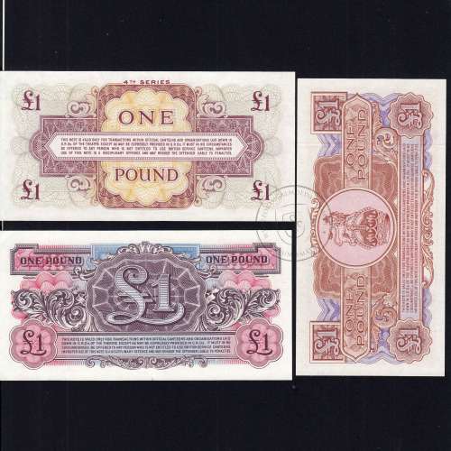England - Lot of 3 Different Banknotes 1 Pound-British Armed Forces (Uncirculated)