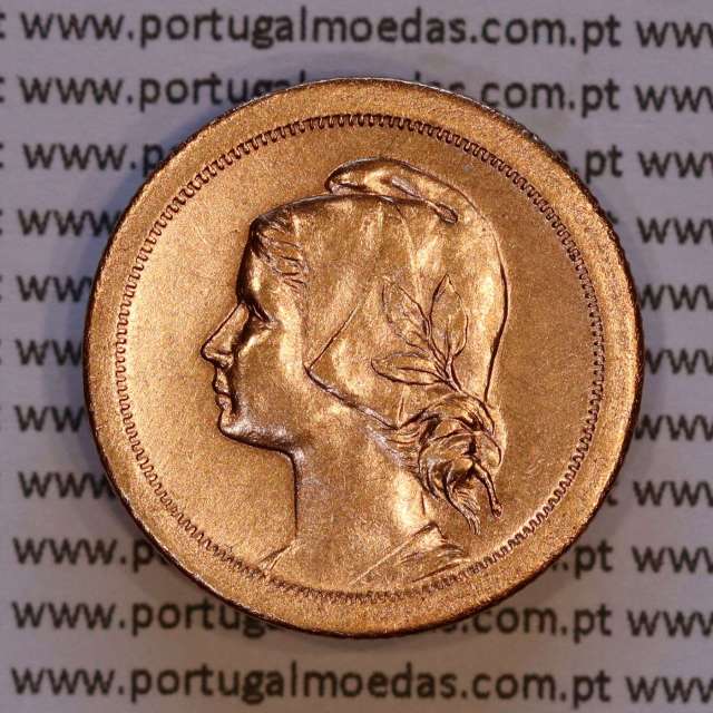 10 centavos 1925 Bronze, $10 centavos bronze 1925 da Republica Portuguesa, (MBC+/Bela), World Coins krause Portugal KM 573