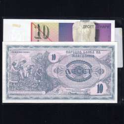 Macedónia - Lote de 2 Notas Diferentes - Serie 1992-1996 (Não Circuladas)