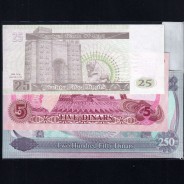 Iraq - Lot of 6 Different Banknotes - Series 1990-2002 (Uncirculated)