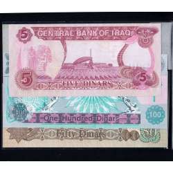 Iraque- Lote de 8 Notas Diferentes-Serie 1990-2002 (Não circuladas)