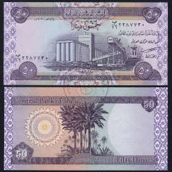 Iraque - Nota de 50 Dinars 2003 (Não Circulada) - Pick 90