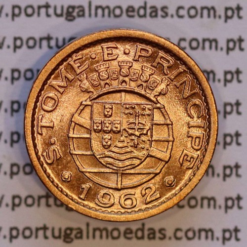S. Tomé e Príncipe, 10 Centavos 1962 Bronze, Ex-colónia de Portugal, (Soberba), World Coins - Saint Thomas & Prince Island KM 15