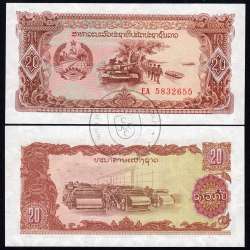 Laos - Nota de 20 Kip 1979-1988 (Não Circulada) - Pick 28