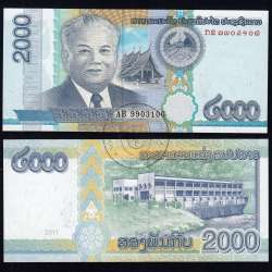 Laos - Nota de 2000 Kip 2011 (Não Circulada) - Pick 41