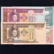 Mongólia - Lote de 8 Notas Diferentes-Serie 1993-2020 (Não Circuladas)