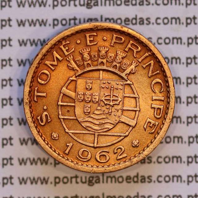 São Tomé and Príncipe, 50 Centavos 1962 Bronze, Former colony of Portugal, (VF+/XF-), World Coins Saint Thomas & Prince KM 17.1