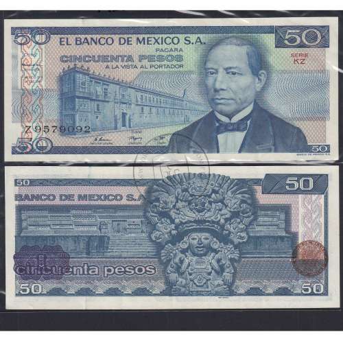 México - Nota de 50 Pesos 1981 (Não Circulada) - Pick 73