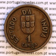 Índia, 1 Tanga 1934 Bronze, Estado da India Portuguesa, (MBC+/Bela-), World Coins India Portuguese KM 19