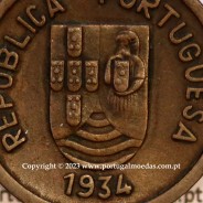 Índia, 1 Tanga 1934 Bronze, Estado da India Portuguesa, (MBC+/Bela-), World Coins India Portuguese KM 19
