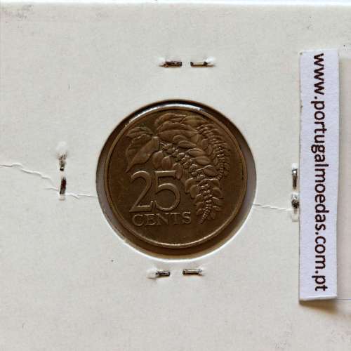 Trinidad and Tobago, 25 Cents 1983 Copper-nickel , (XF), World Coins Trinidad and Tobago KM 32