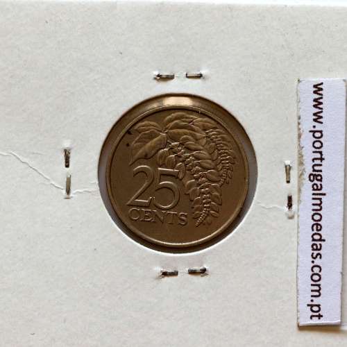 Trinidad and Tobago, 25 Cents 1984 Copper-nickel , (XF), World Coins Trinidad and Tobago KM 32