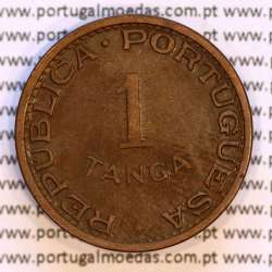 India 1 Tanga 1947 Bronze, Tanga 1947 of India Portuguese, (VF), World Coins India Portuguese KM 24