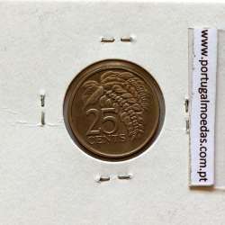 Trinidad and Tobago, 25 Cents 1993 Copper-nickel , (XF), World Coins Trinidad and Tobago KM 32