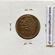 Trindade e Tobago, 25 Cents 1993 cuproníquel, (Bela), World Coins Trinidad and Tobago KM 32
