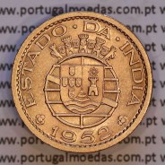 1 Tanga 1952 Bronze Estado da Índia Portuguesa, Ex-Colónia, (Bela/Soberba), World Coins India Portuguese KM 28