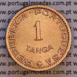India coin of 1 Tanga 1952 Bronze, Tanga 1952 of India Portuguese, (AU/UNC), World Coins India Portuguese KM 28