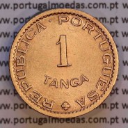India coin of 1 Tanga 1952 Bronze, Tanga 1952 of India Portuguese, (AU/UNC), World Coins India Portuguese KM 28