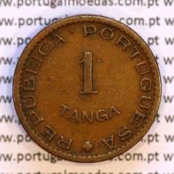 India coin of 1 Tanga 1952 Bronze, Tanga 1952 of India Portuguese, (VF+), World Coins India Portuguese KM 28