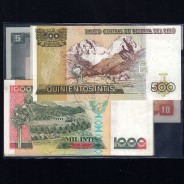 Peru - Lote de 7 Notas Diferentes - Serie 1969-1988 (Não Circuladas)