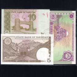 Pakistan - Lot of 6 different banknotes - Series 1975-2006 (Uncirculated)