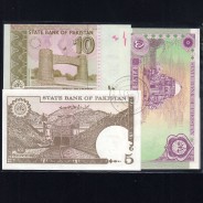 Paquistão - Lote de 6 Notas diferentes - Serie 1975-2006 (Não Circuladas)