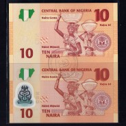 Nigéria - Lote de 5 Notas Diferentes - Serie 2006-2015 (Não Circuladas)