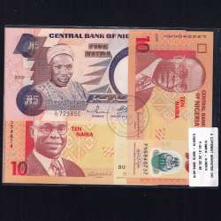 Nigeria - Lot of 6 Different Banknotes - Series 2002-2015 (Uncirculated)