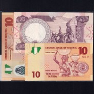 Nigéria - Lote de 6 Notas Diferentes - Serie 2002-2015 (Não Circuladas)