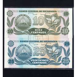 Nicarágua - Lote de 4 Notas Diferentes - Serie 1991 (Não Circuladas)