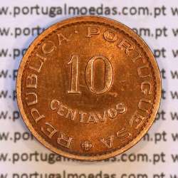 India portuguese, 10 centavos 1958 bronze, $10 centavos 1958 colony Índia Portuguese , (XF), World Coins India Portuguese KM30
