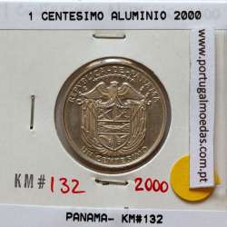 Panama, 1 Centesimo 2000 Aluminium, Um Centésimo 2000, (UNC), World Coins Panama KM 132
