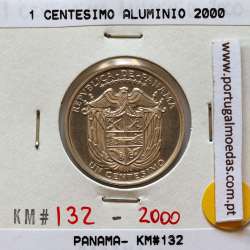 Panama, 1 Centesimo 2000 Aluminium, Um Centésimo 2000, (UNC), World Coins Panama KM 132