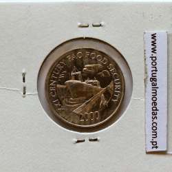 Panama, 1 Centesimo 2000 Aluminium, Um Centésimo 2000, (UNC), World Coins Panama KM 132
