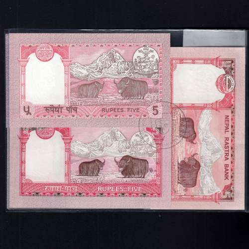 Nepal - Lote de 8 Notas Diferentes - Serie 1974-2015 (Não Circuladas)