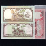 Nepal - Lot of 8 Different Banknotes - Series 1974-2015 (Uncirculated)
