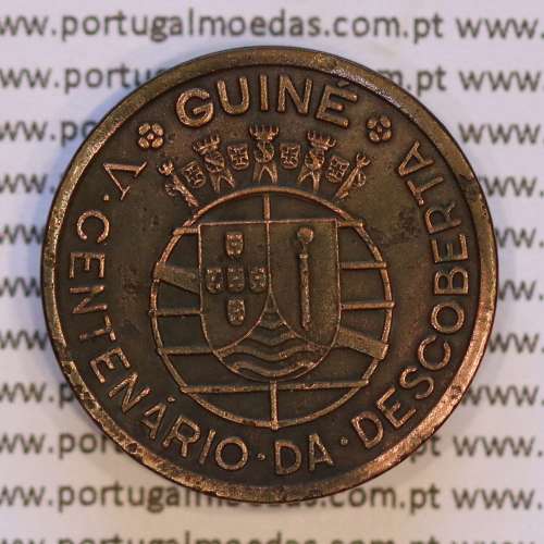 Guiné, 50 centavos 1946 bronze, $50 centavos bronze 1946 Ex-Colónia portuguesa da Guiné, (MBC+), World Coins Guinea KM6