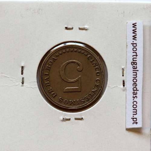 Panamá, 5 Centesimos 1966 Cupro-níquel, Cinco Centésimos 1966, (MBC), World Coins Panama KM 23.2